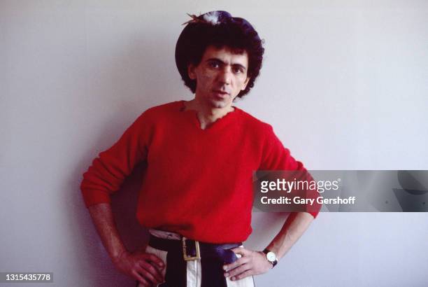 Portrait of British Pop and New Wave musician Kevin Rowland, of the group Dexys Midnight Runners, New York, New York, May 13, 1983.