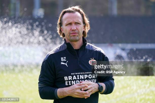 Boudewijn Zenden during an Eindhoven Training Session at PSV Campus de Herdgang on April 28, 2021 in Eindhoven, Netherlands.