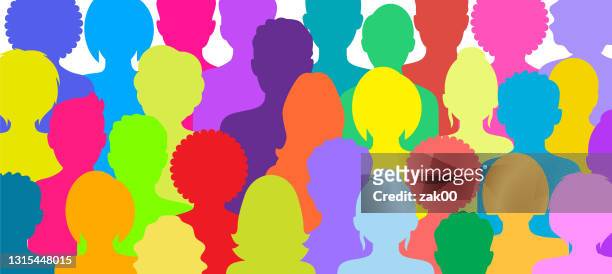 group of people - creative crowd stock illustrations