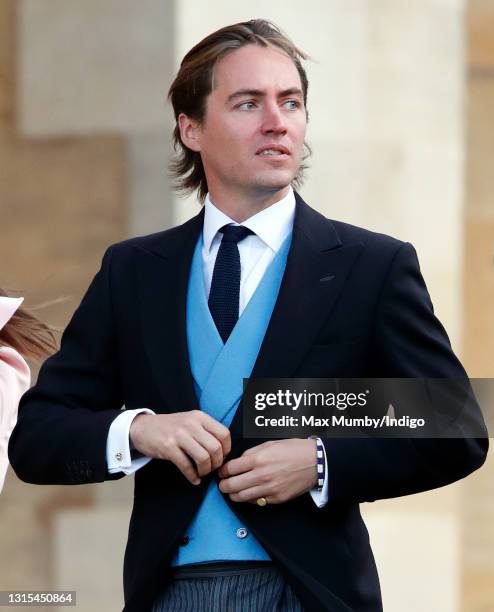 Edoardo Mapelli Mozzi attends the wedding of Princess Eugenie of York and Jack Brooksbank at St George's Chapel on October 12, 2018 in Windsor,...