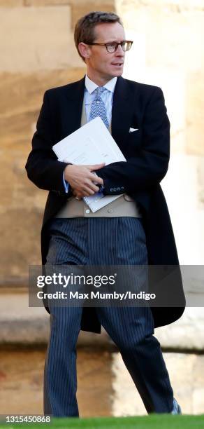 Alexander de Montfort, Assistant Comptroller of the Lord Chamberlain"u2019s Office attends the wedding of Princess Eugenie of York and Jack...