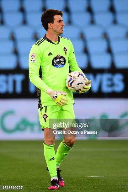 During the La Liga Santander match between RC Celta and Levante UD at Abanca-Balaídos on April 30, 2021 in Vigo, Spain. Sporting stadiums around...