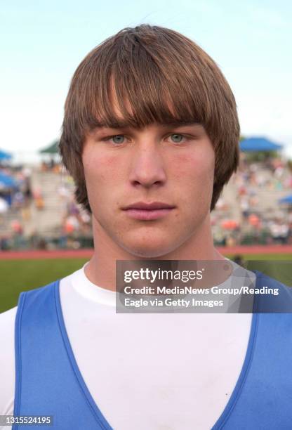 Photo by Tim Leedy 5/15/08 District 11 track finals. Josh Hontz, Jim Thorpe. Javelin winner.
