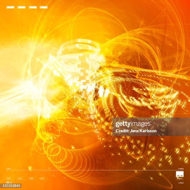 abstract 3d illustrations - gold render stock illustrations