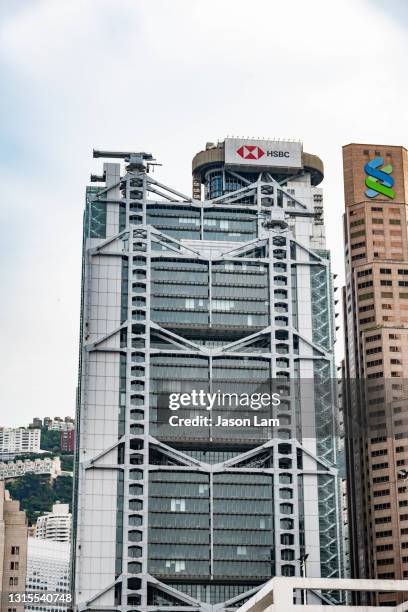 topshot-hong kong-china-hsbc-financial - hsbc stock pictures, royalty-free photos & images