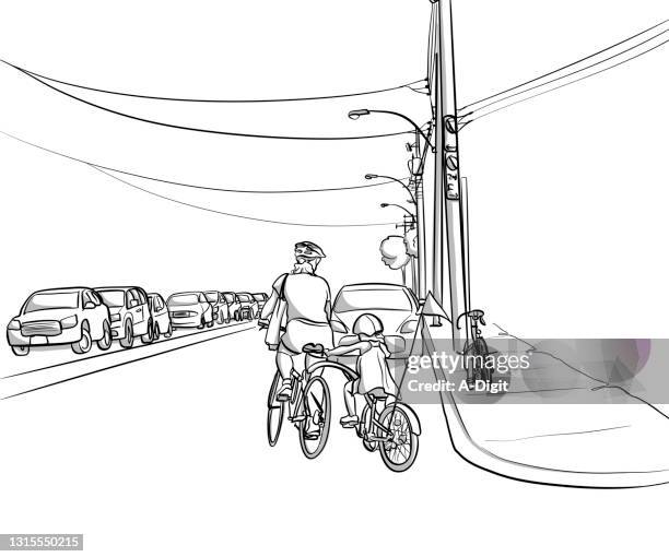 ridingwithmombicycleride - real people lifestyle stock illustrations