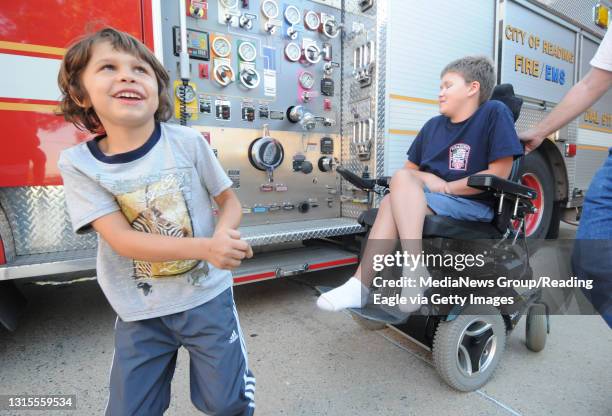 Photo by Lauren A. LittleSeptember 20, 2010GMR MDA Funds Hunter A. Burk and Austin A. Whitmoyer who both have Duchenne Muscular Dystrophy, check out...