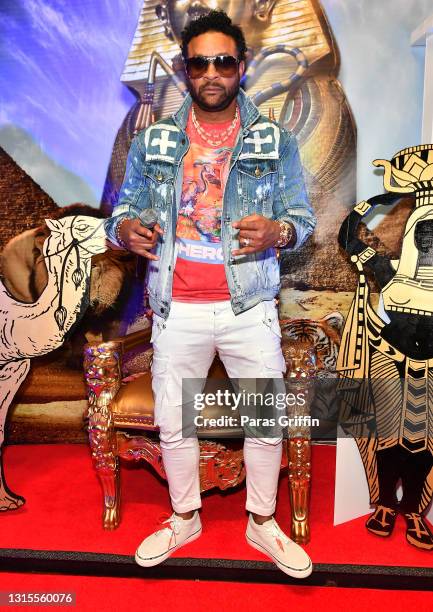 Shaggy attends Spice's "Go Down Deh" Single Release Party at Cosmopolitan Premier Lounge on April 30, 2021 in Atlanta, Georgia.