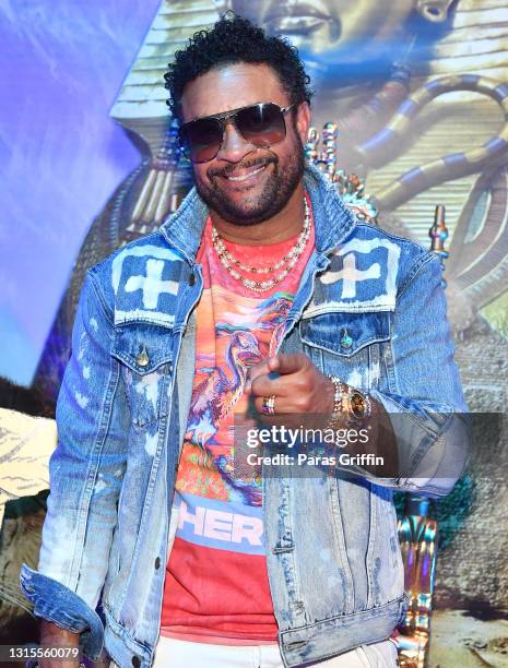 Shaggy attends Spice's "Go Down Deh" Single Release Party at Cosmopolitan Premier Lounge on April 30, 2021 in Atlanta, Georgia.