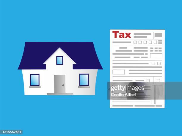 property tax - ledger stock illustrations