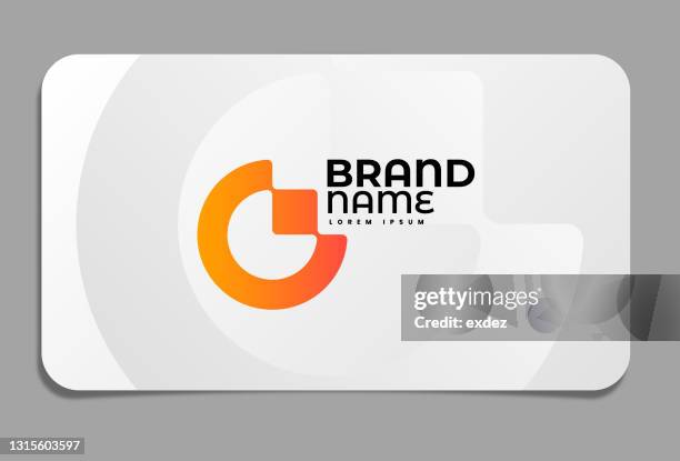 letter g logo on business card - g logo stock illustrations