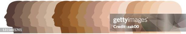 skin tone - prejudice stock illustrations