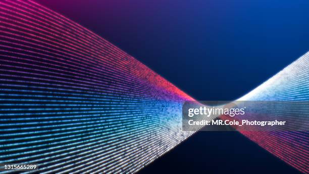 3d rendering futuristic abstract background, blue motion graphic digital design - wave stock illustrations photos et images de collection