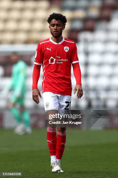 Romal Palmer of Barnsley during the Sky Bet Championship match between Preston North End and Barnsley at Deepdale on May 01, 2021 in Preston,...