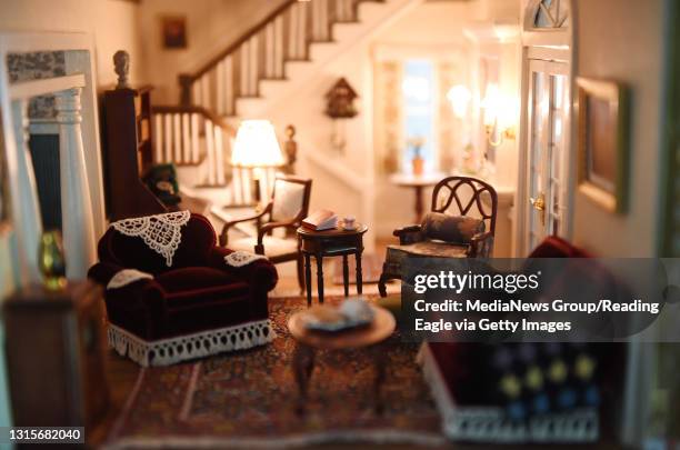 Living room, front of house, first floor right..Reading Eagle: Lauren A. Little Knudsen Dollhouse 6/21/2017