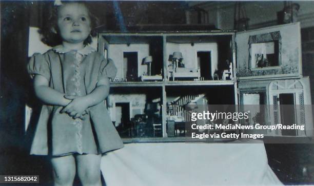 Photo of Jan's sister, Robin Fidler Brancato in 1936 with the dollhouse.Reading Eagle: Lauren A. Little Knudsen Dollhouse 6/21/2017