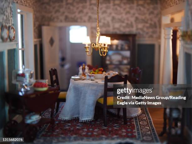 Dining room, front of house, first floor, left.Reading Eagle: Lauren A. Little Knudsen Dollhouse 6/21/2017