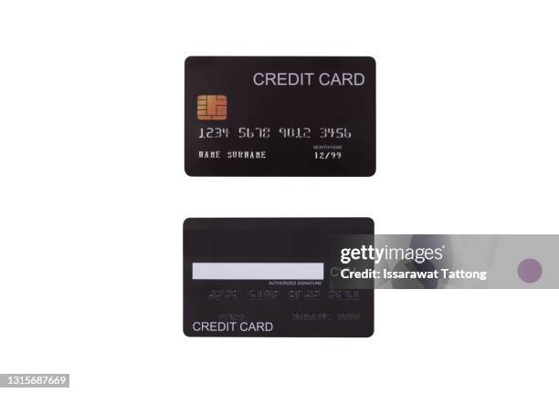 black credit card mockup template design - credit card mockup stock-fotos und bilder