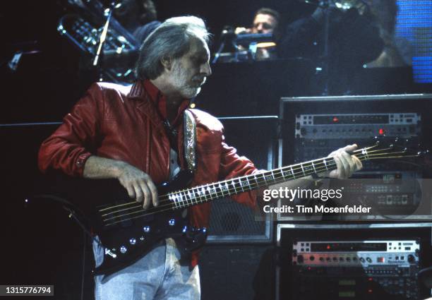 John Entwistle of The Who performs at San Jose Arena on September 20, 1996 in San Jose, California.