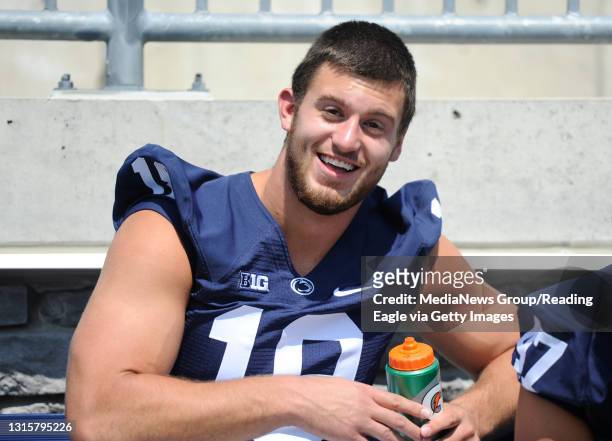 Tight end Jesse James COLLEGE FOOTBALL Penn State Nittany Lions media day at Beaver Stadium and fall practice at Holuba Hall and the Lasch Building,...