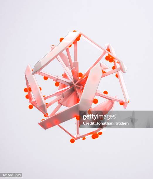 abstract technical shape virus - healthcare complexity stock pictures, royalty-free photos & images