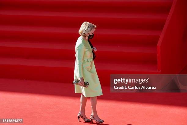 Former President of the Community of Madrid, Esperanza Aguirre attends the civic-military ceremony at Puerta del Sol on the occasion of the Day of...