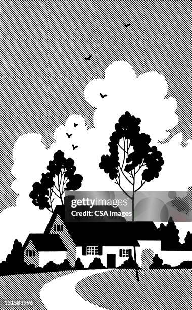 illustrazioni stock, clip art, cartoni animati e icone di tendenza di house - periferia