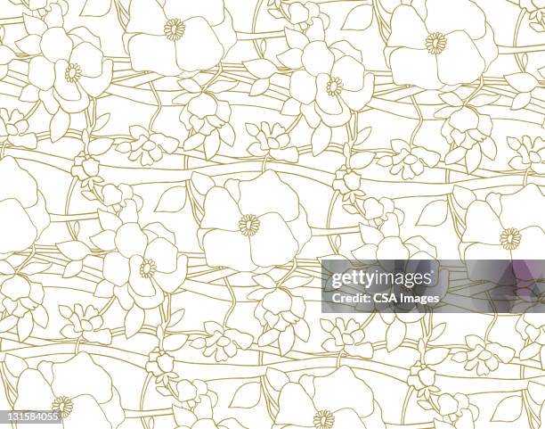 illustrations, cliparts, dessins animés et icônes de illustrated flower pattern - motifs floraux