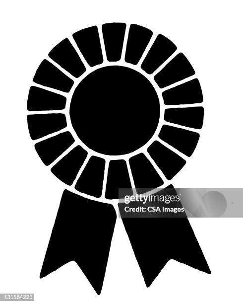 stockillustraties, clipart, cartoons en iconen met prize ribbon - medal