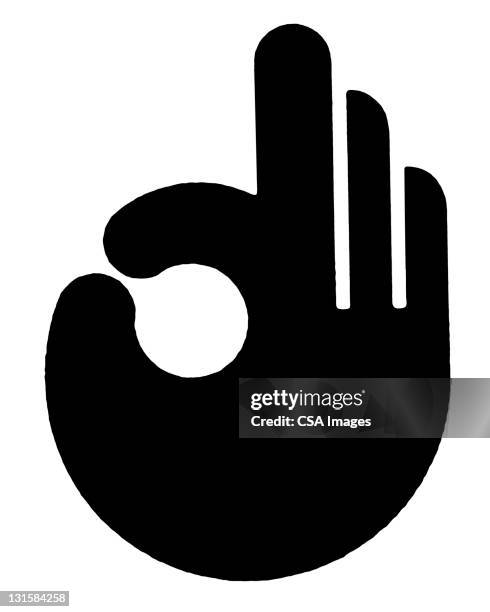 hand giving ok sign - ok stock-grafiken, -clipart, -cartoons und -symbole