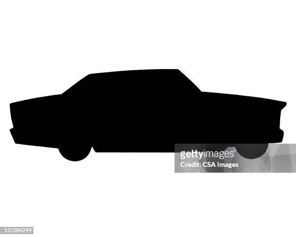 car silhouette - car road trip stock illustrations