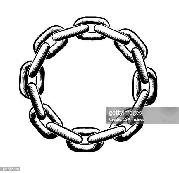 chain circle - illustrated frame stock illustrations