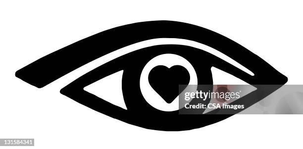 heart eye - wanted stock illustrations