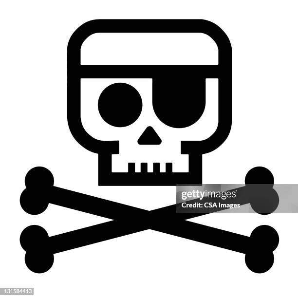 skull and crossbones - seeräuber stock-grafiken, -clipart, -cartoons und -symbole