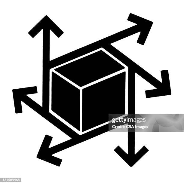 box and arrows - freight transportation stock illustrations