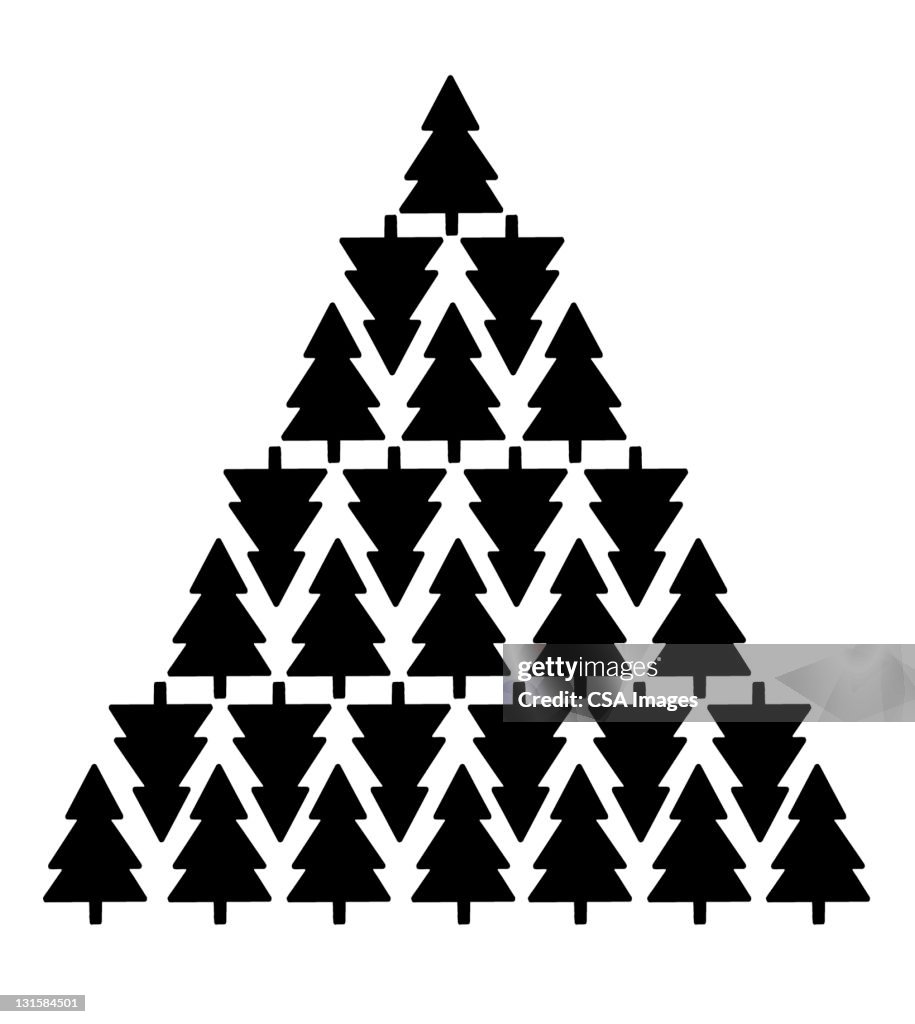 Christmas Tree Made of Christmas Trees