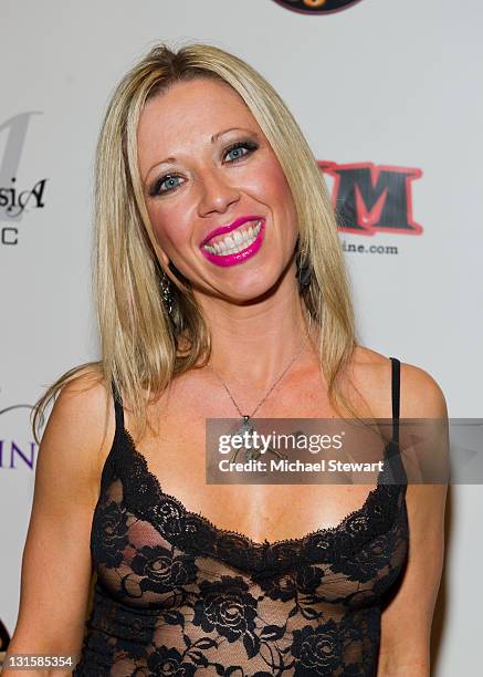 Adult actress Mandy Monroe attends An Adult Industry Red Carpet Media Affair at Amnesia NYC on November 5, 2011 in New York City.