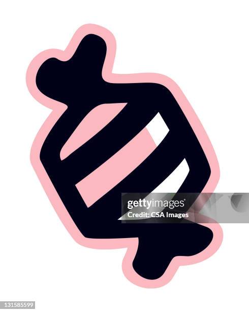 ilustraciones, imágenes clip art, dibujos animados e iconos de stock de pink candy - envoltorio de dulce