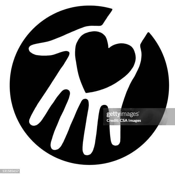 heart in hand - lighting technique stock illustrations