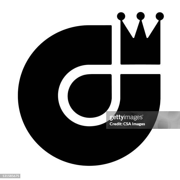 ilustrações, clipart, desenhos animados e ícones de crown circle - monocromo vestuário