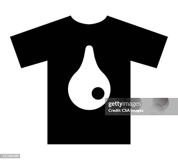 drop on t-shirt - t shirt stock illustrations