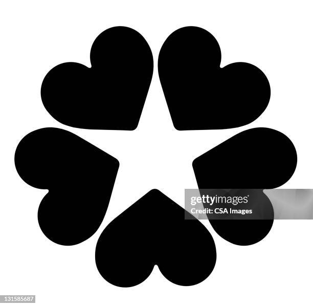 heart star - star logo stock illustrations