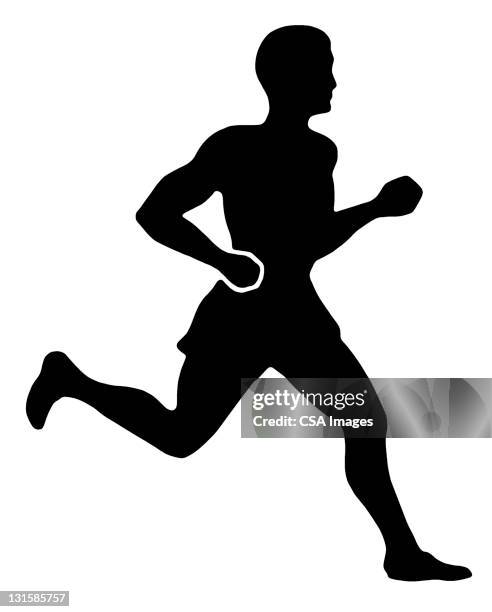 ilustraciones, imágenes clip art, dibujos animados e iconos de stock de man running - racing logos