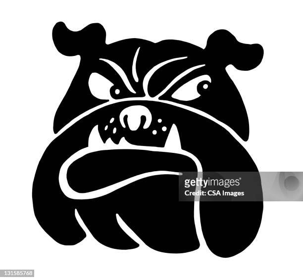 ilustraciones, imágenes clip art, dibujos animados e iconos de stock de bulldog looking sideways - bulldog