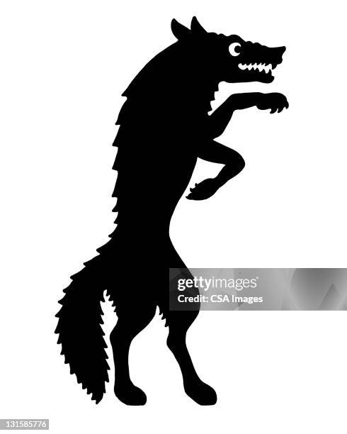 wolf standing - wolf stock illustrations