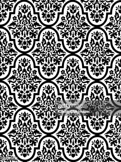 wallpaper pattern - damast stock-grafiken, -clipart, -cartoons und -symbole