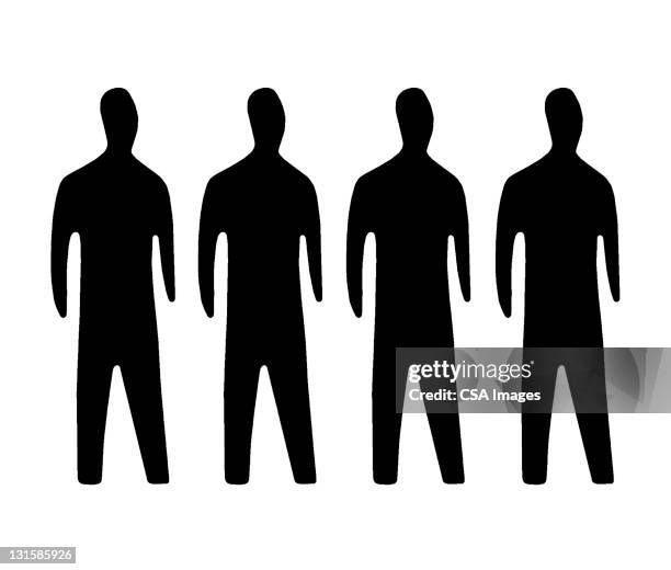 four men - vier personen stock-grafiken, -clipart, -cartoons und -symbole