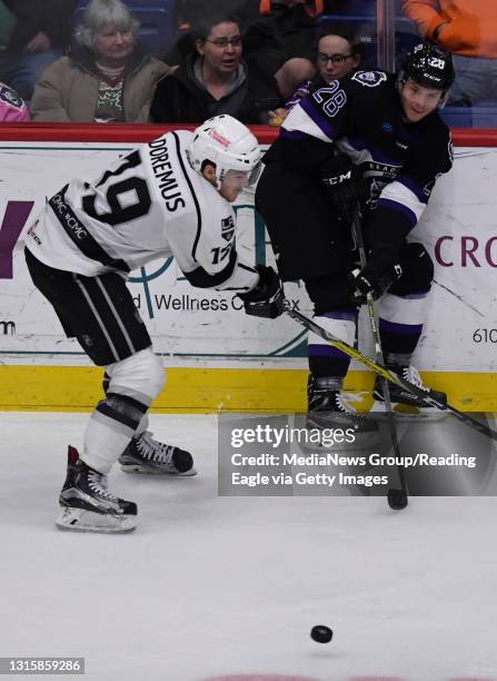 Reading forward Adam Brace passes away from Manchester forward Daniel Doremus .Reading Royals lose 5-1 to the Manchester Monarchs in a minor league...