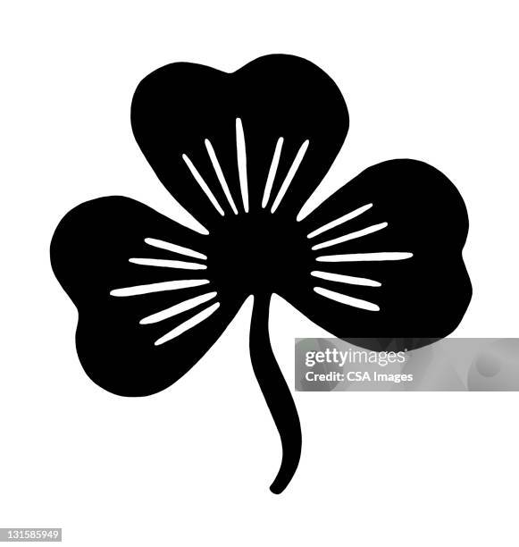 shamrock - st patricks logo stock illustrations