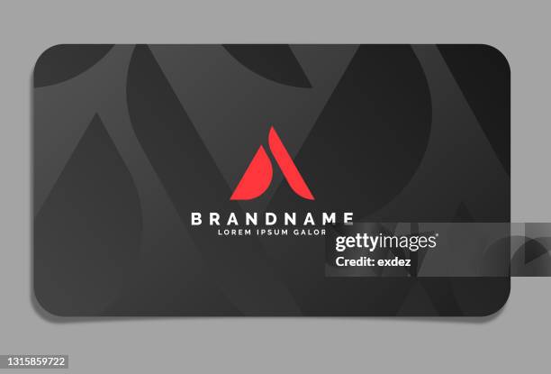 buchstabe a logo auf visitenkarte - buchstabe a stock-grafiken, -clipart, -cartoons und -symbole